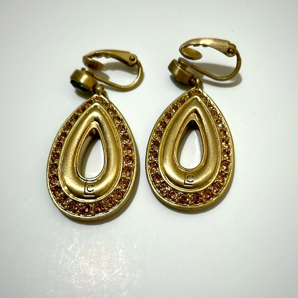 Lauren Conrad Gold Tone Teardrop Earrings - Picture 5 of 6